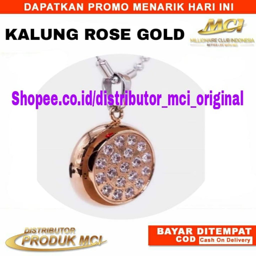 KALUNG PENDANT LSW 2 ROSE GOLD KALUNG KESEHATAN WANITA KALUNG MCI ORIGINAL BERSEGEL DAN BERKODE