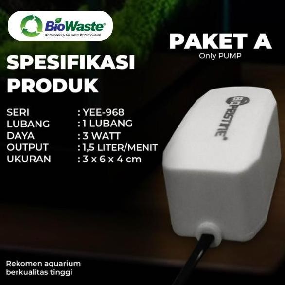 tersedia biopristine pompa udara aquarium hening 3 watt aerator sunyi mini