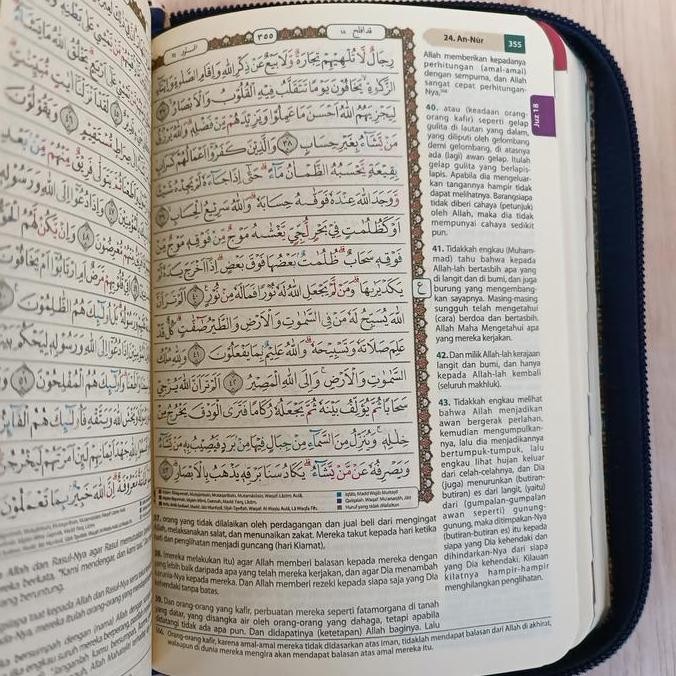 

Alquran Utsmani Terjemah Tajwid Warna Uk A6, Alquran Saku Resleting TA