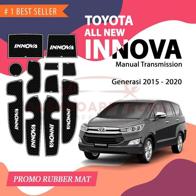 AKSESORIS INTERIOR MOBIL DOOR GROOVE MAT/ ANTISLIP RUBBER CUP MAT/ ALAS VARIASI TOYOTA ALL NEW INNOV