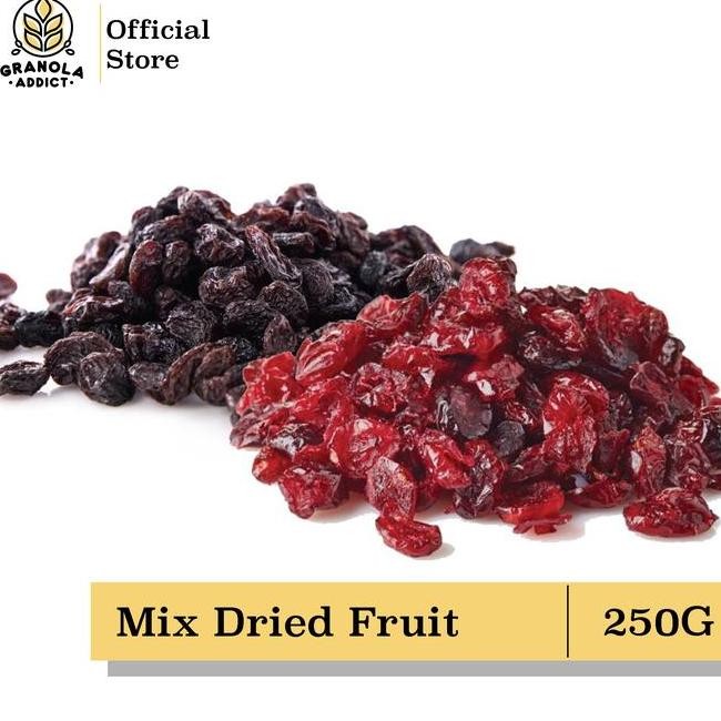 

Mix Dried Fruit Raisin Cranberry 250G Granola Addict Ingredients