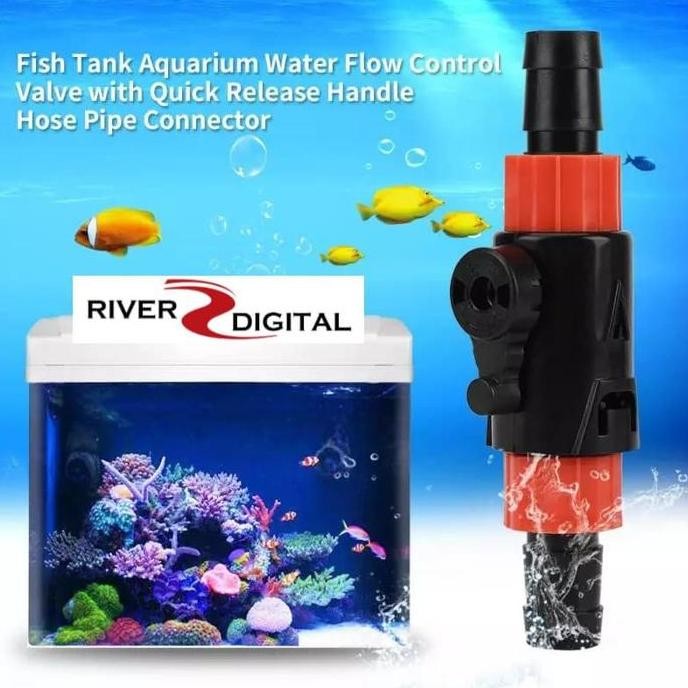 tersedia flow control valve selang canister aquarium 12/16 kran pengatur aliran
