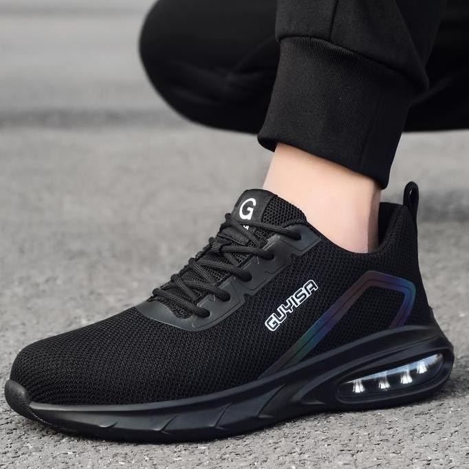 Alfathi Sepatu Safety Ringan Ori By Guyisa Black Light New Stok
