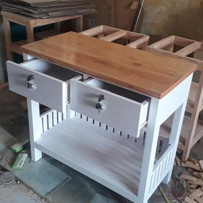 Meja Laci Kayu