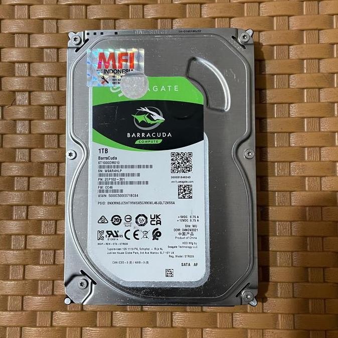 Harddisk Pc & Cctv 1Tb Seagate Mfi Original Second Mulus Co