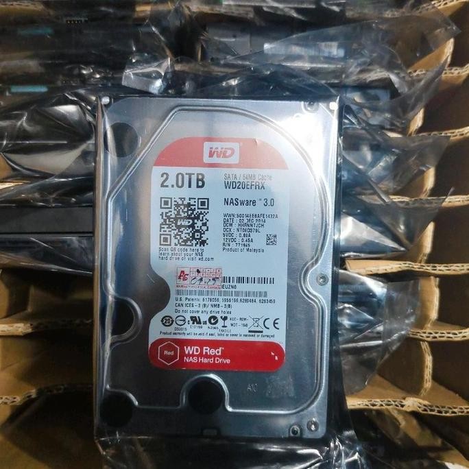 Hdd/Hardisk 3,5 Internal 2Tb Wd Red Sata Nasware 3.0 Server Co