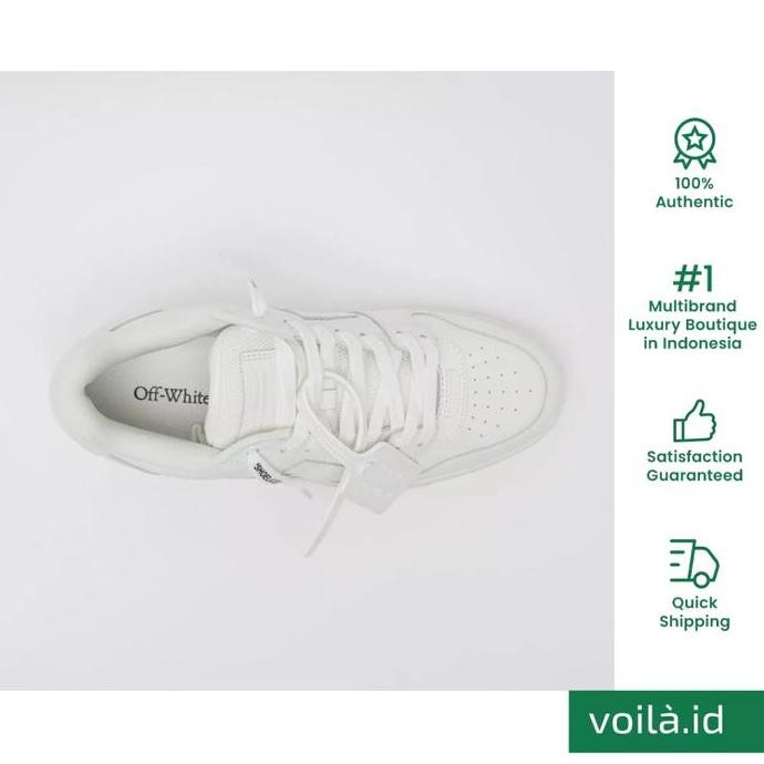 Murah Voilaid Off-White Out Of Office Leather Sneakers Full White