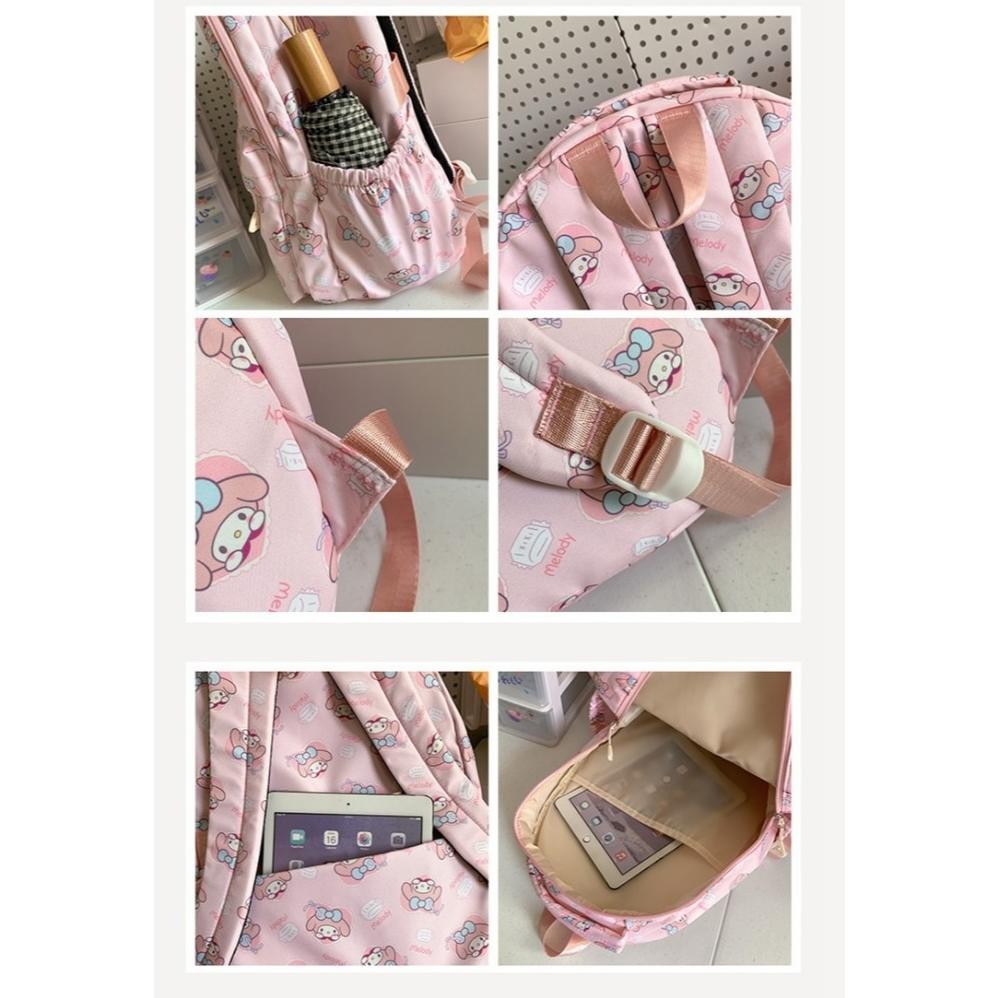 Trend - Kinokimi - Tas Sekolah Anak Perempuan / Aesthetic Backpack Motif Karakter / Tas Ransel Untuk