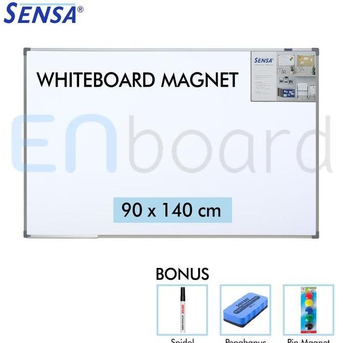 

Papan Tulis Whiteboard Gantung Magnet Single Face Sensa 90 X 140 Cm Co