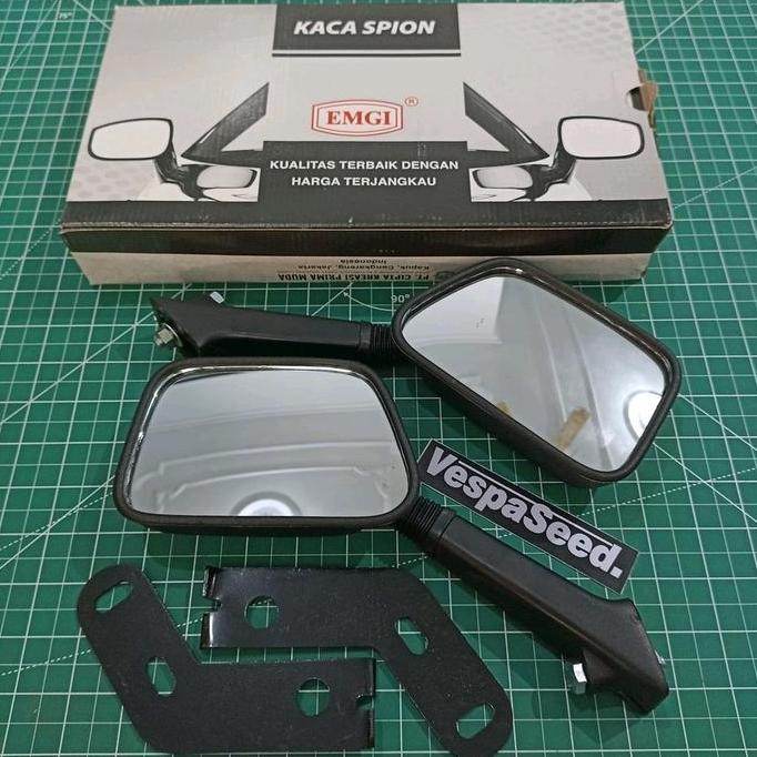 Spion Vespa PX Excel Merk EMGI Model Standar Kualitas Ori