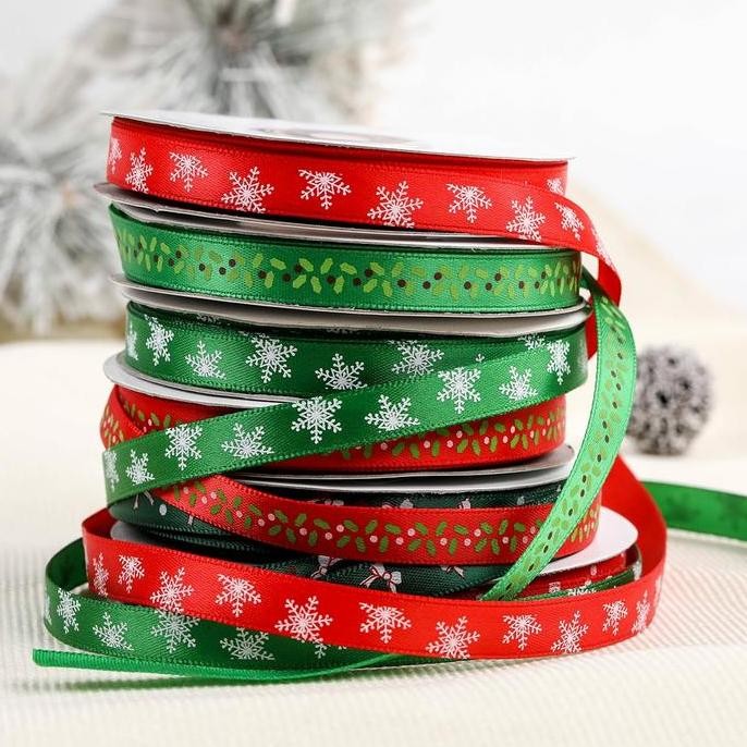 

Baru Pita Natal Roll - Ribbon Kado Parcel Christmas - Pita Hias 1 Roll