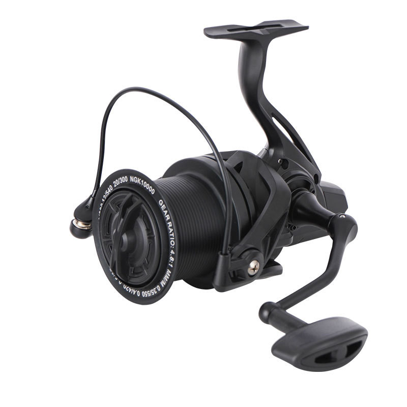 Large Anchor Fishing Reel Long Casting Reel Black NGK10000Fishing Reel Fishing Wheel Gap-Free Spinni