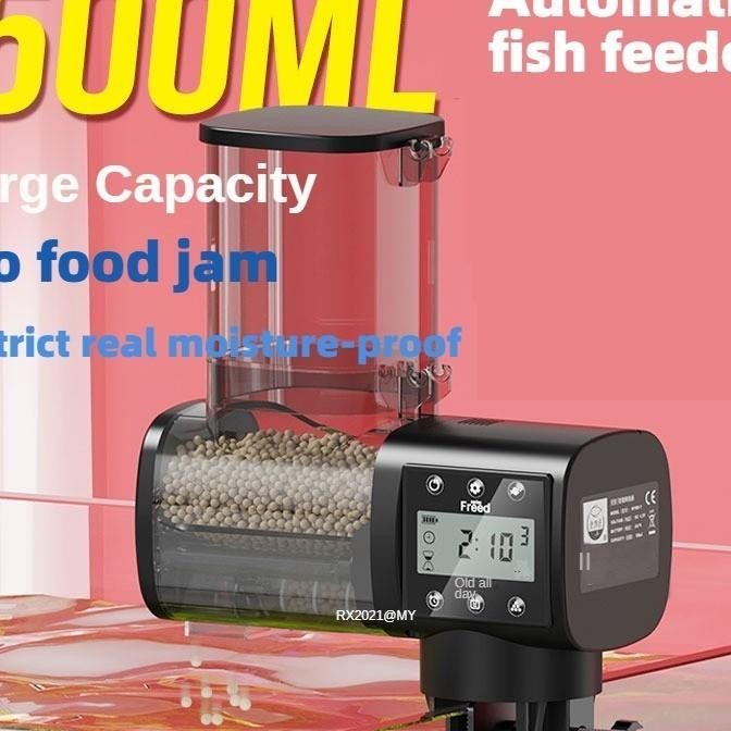 Fish Feeder Ml Display Feeder Ikan Otomatis Automatic Pet Feeder Tempat Makan Ikan Otomatis