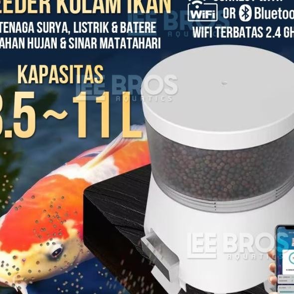 Fish Feeder Automatic Feeder Ikan Otomatis Auto Feeder Koi Smart Fish Feeder Autofeeder Pond Koi