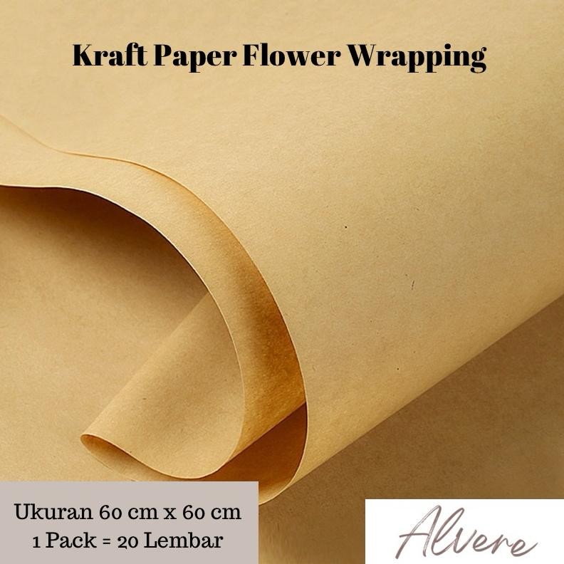 

Kertas Kraft Craft Paper Vintage Flower Wrapping Buket Bunga aSt