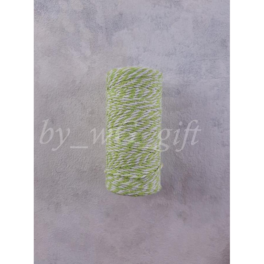 

Baru Tali Katun Warna Hijau 2mm x 100m Pita Handmade Kado Hangtag