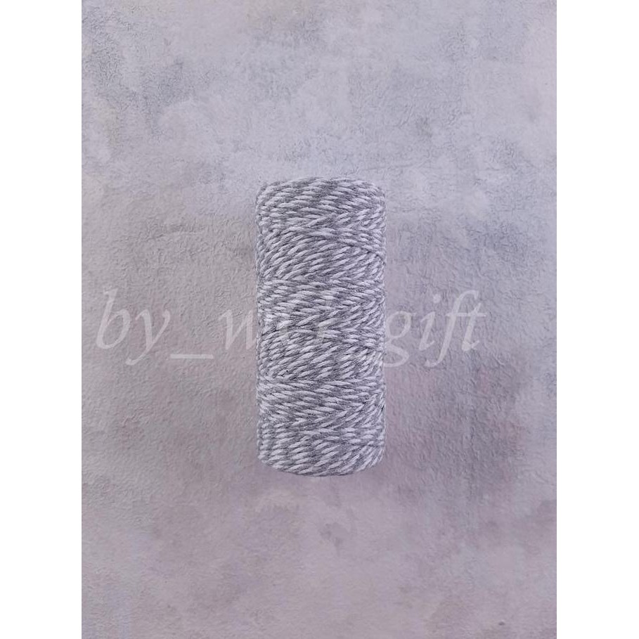 

Baru Tali Katun Abu-Abu 2mm x 100m Pita Hiasan Kado dan Craft