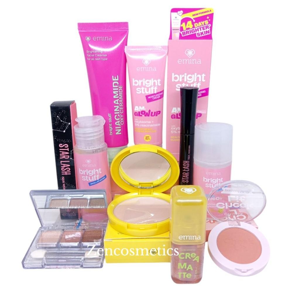 Paket Emina Bright Stuff Lengkap/ Emina paket make up Murah