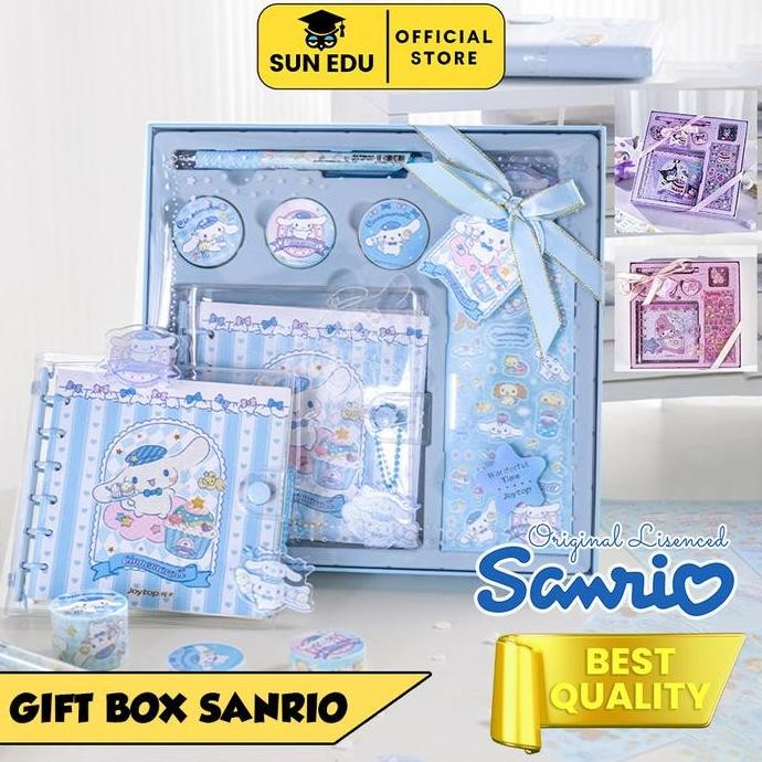 

Ready 6 in 1 Gift Set ORI Journal Box High Quality Hampers Party Roll Stiker Binder Bolpen Paper Stationery