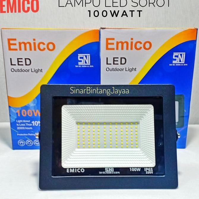 Lampu Led Sorot 100 Watt Emico / Lampu Tembak 100W Emico Putih