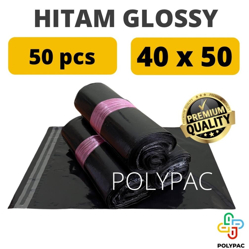 

Polymailer HITAM GLOSSY [40x50] isi 50 pc - Polymailer Hitam Premium aSt