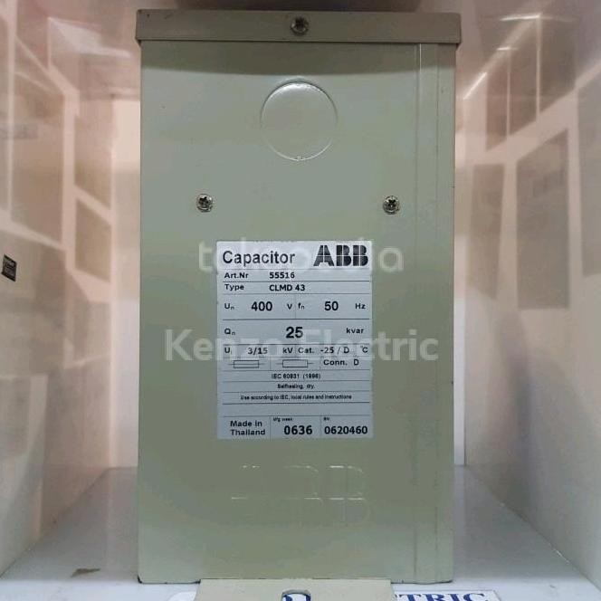 Kapasitor 25 Kvar 400V Clmd 43 Abb