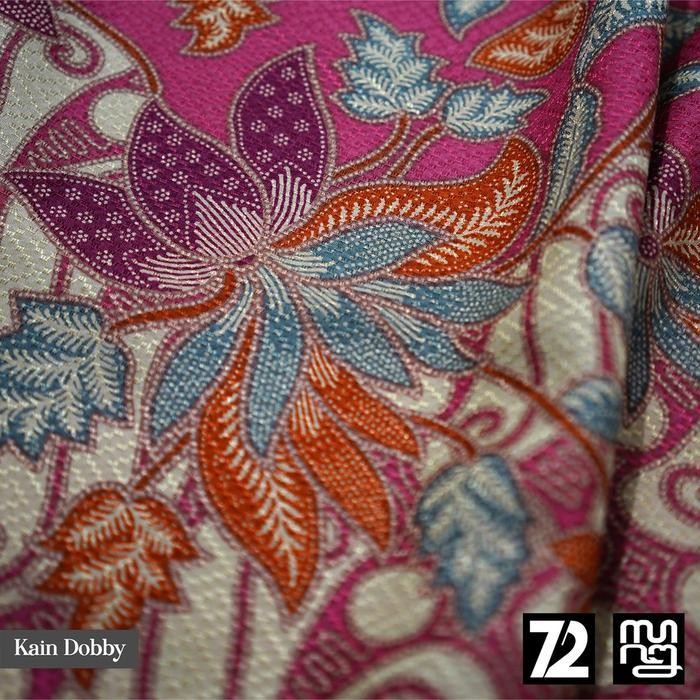 Bahan Batik Premium Dobby Dobi Dobbi Dolbi Motif Parang Warna Pink Merah Muda 723494 Cap 72 Jarik Ja