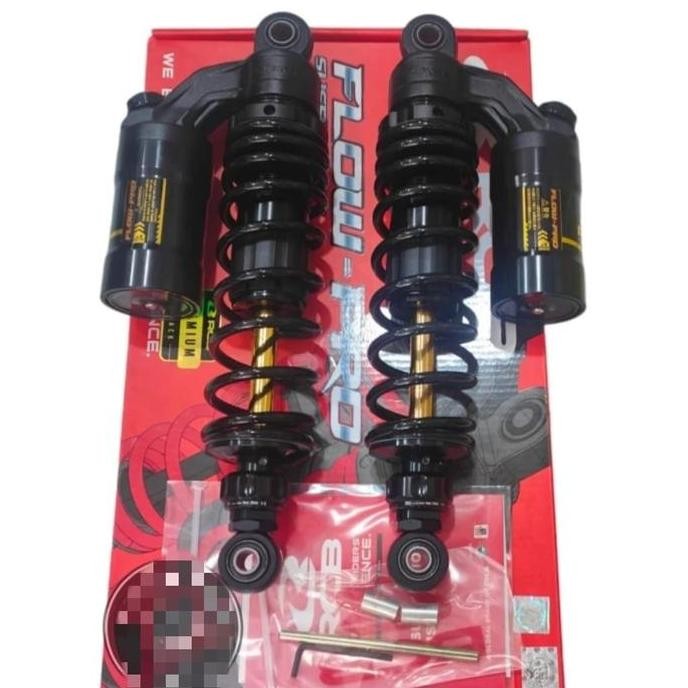 Promo SHOCK BREAKER BELAKANG TABUNG ATAS RCB FLOW PRO RX KING/W175/TIGER UK 320MM HITAM AS GOLD COD