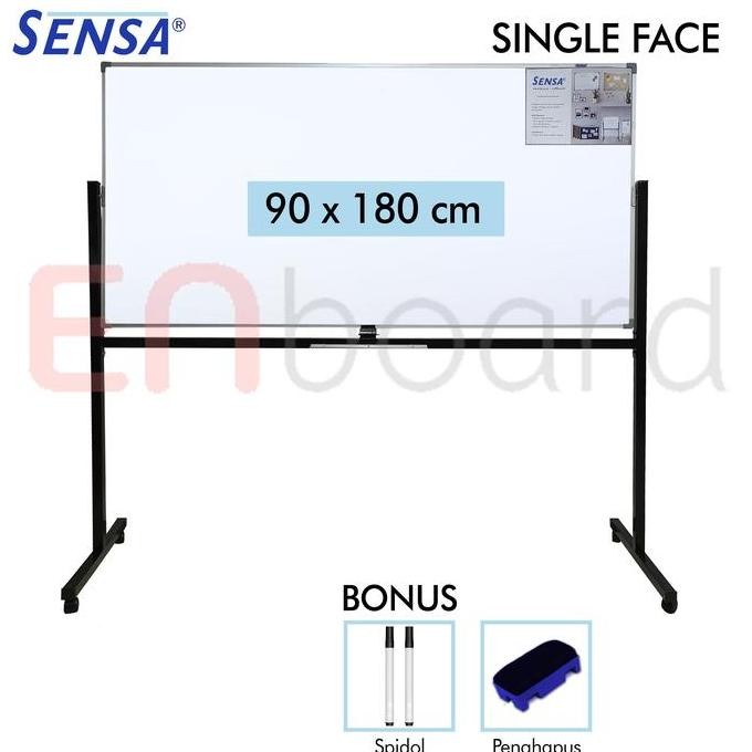 

Siap Kirim Whiteboard Standing Single Face Sensa 90x180cm - Papan Tulis Kantor Sekolah