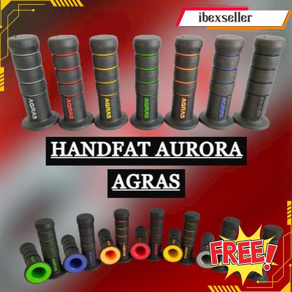 Handgrip Motor Aurora Handfat Polos Retro Variasi Beat Vario 110 125 150 Scoopy Genio Fazzio Grand F
