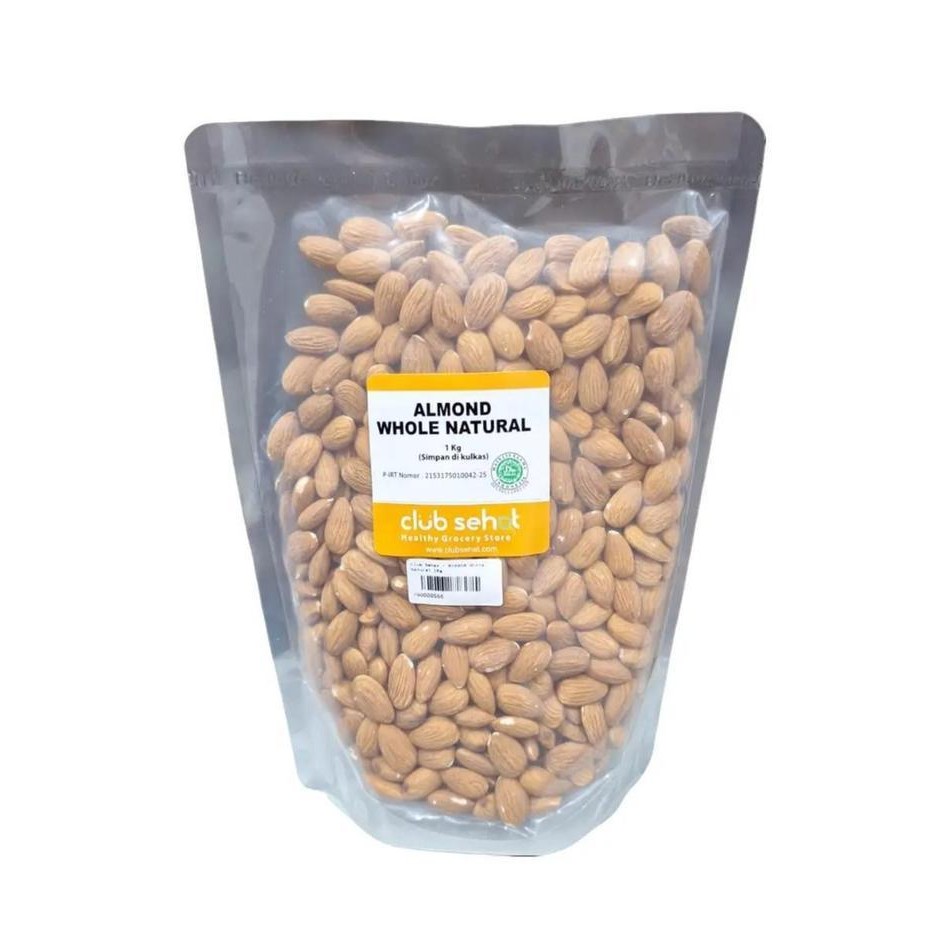 

Ccf Club Sehat Almond Whole Natural 1Kg Food Snack Kering Cemilan Makanan