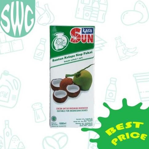 

Promo Sun Kara Santan Kelapa Cair Literan - 1 Liter Per Pcs