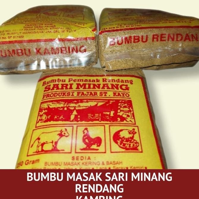 

Promo Bumbu Sari Minang Rendang Kambing 1Kg Msg Penyedap Masakan Shopee