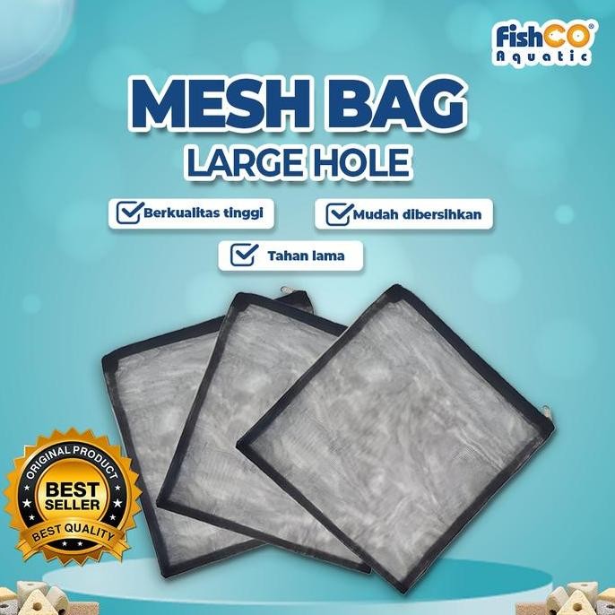 Tersedia Jaring Media Filter Import 50x60cm Kantong Hitam Aquarium Kolam Besar