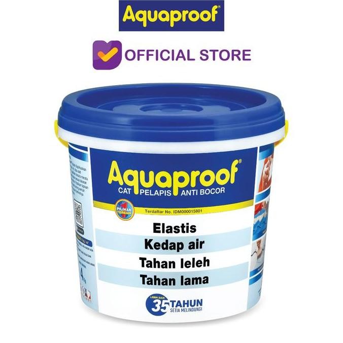 TERMURAH - PELAPIS ANTI BOCOR AQUAPROOF WATERPROOFING / CAT GENTENG UKURAN 4KG