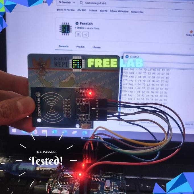 NS Modul RFID RC522 Support Baca Tag EKTP E-KTP KTP 13.56 mhz MFRC522