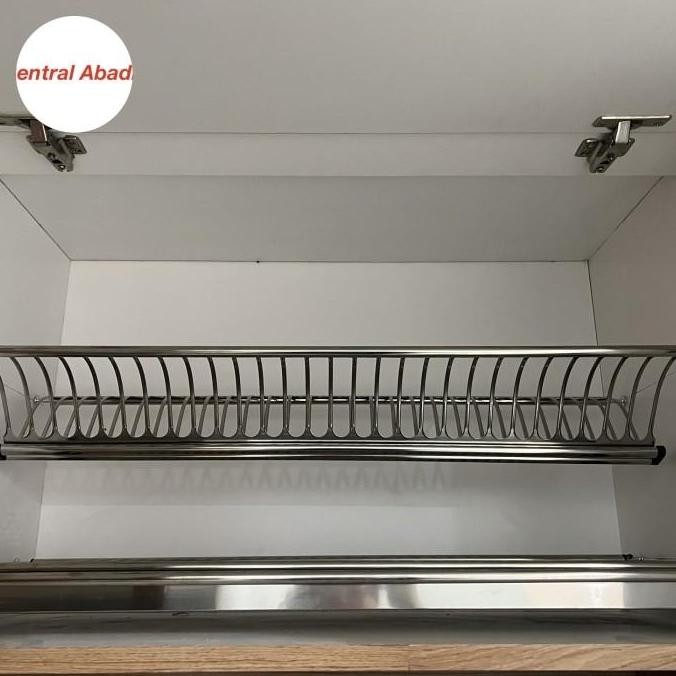 Rak piring gelas stainless 90cm vitco untuk kabinet dapur Bumbu