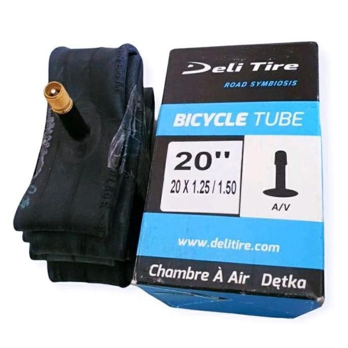BAN DALAM SEPEDA 20 x 1.25 1.35 1.38 1.50 DELI TIRE DOP MOTOR AMERICAN VALVE AV DAN PRESTA FV 51MM 2