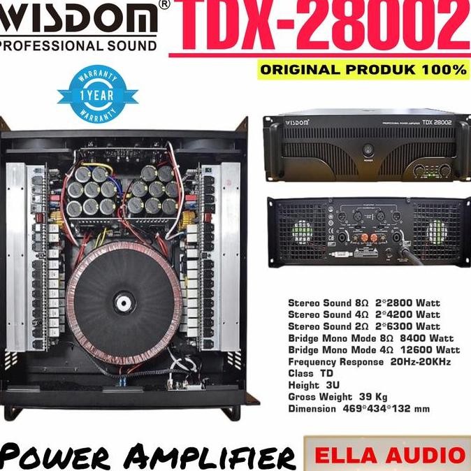 POWER AMPLIFIER WISDOM TDX 28002 POWER WISDOM TDX28002 ORIGINAL DAN TERPERCAYA
