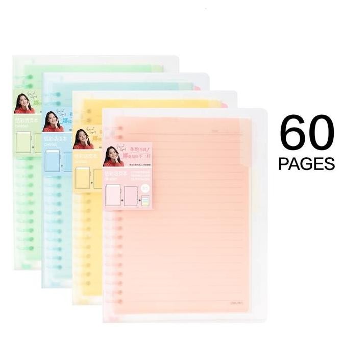 

Tersedia Deli Map Binder Note Loose Leaf A5 Putih 20 Ring Plastik QH A560 Bagus