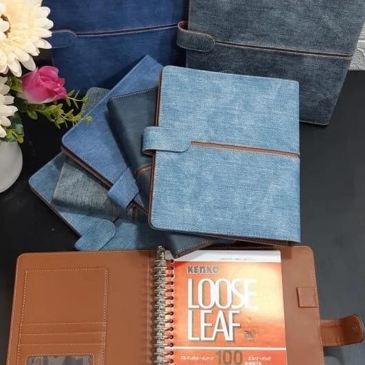 

Tersedia Binder Premium Kulit Sintetis Denim Exclusive A5 20 Ring B5 26 Ring