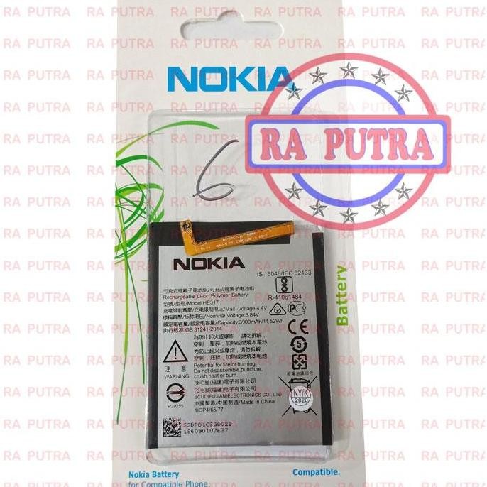 Baterai Nokia 6 TA1021 TA-1021 HE317 Batu Batre Battery Tanam Original MURAH
