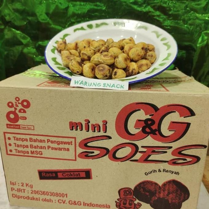 

Soes Cokelat Kering GG 1 Dus 2kg Snack Isi Krim Stok Terbatas