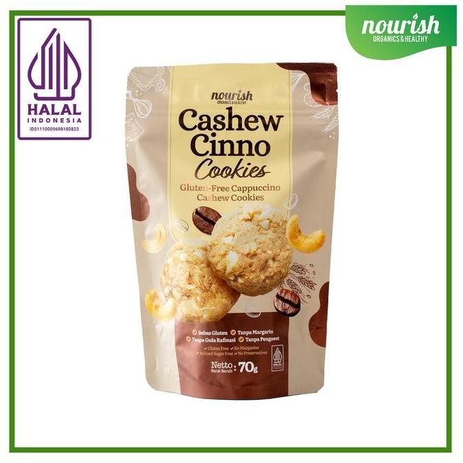 

Cashewcinno Gluten Free Cappuccino Cashew Cookies 70gr Stok Terbatas