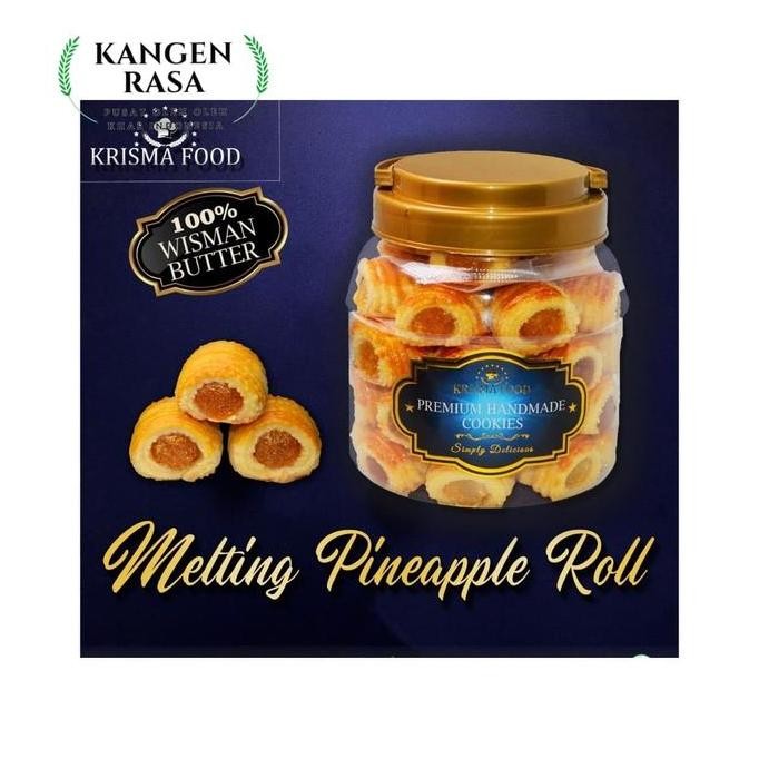 

Nastar Nanas Pineapple Roll Krisma Food - Kue Kering Isi Selai Nanas Premium Stok Terbatas
