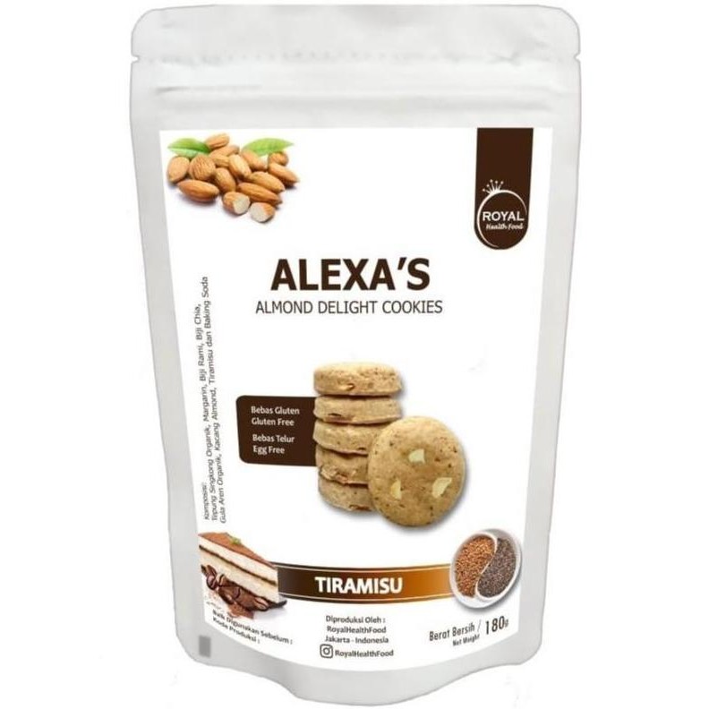 

Royal Alexa Almond Delight Cookies Tiramisu 180gr Stok Terbatas