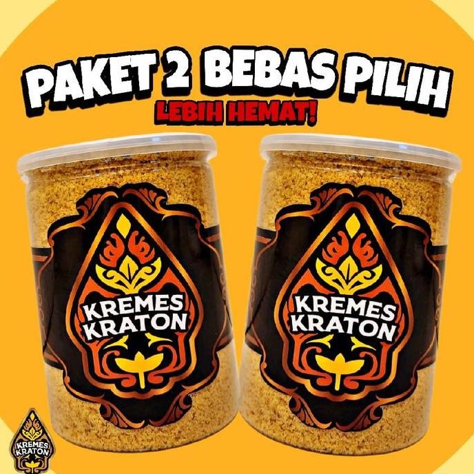 

Paket 2 Bebas PilihKremes Ayam Original / Pedas Daun Jeruk / Keju / Tempe / Tempe Pedas / Jagung Bakar / Sapi Panggang "Kremes Kraton" Pasti Ori