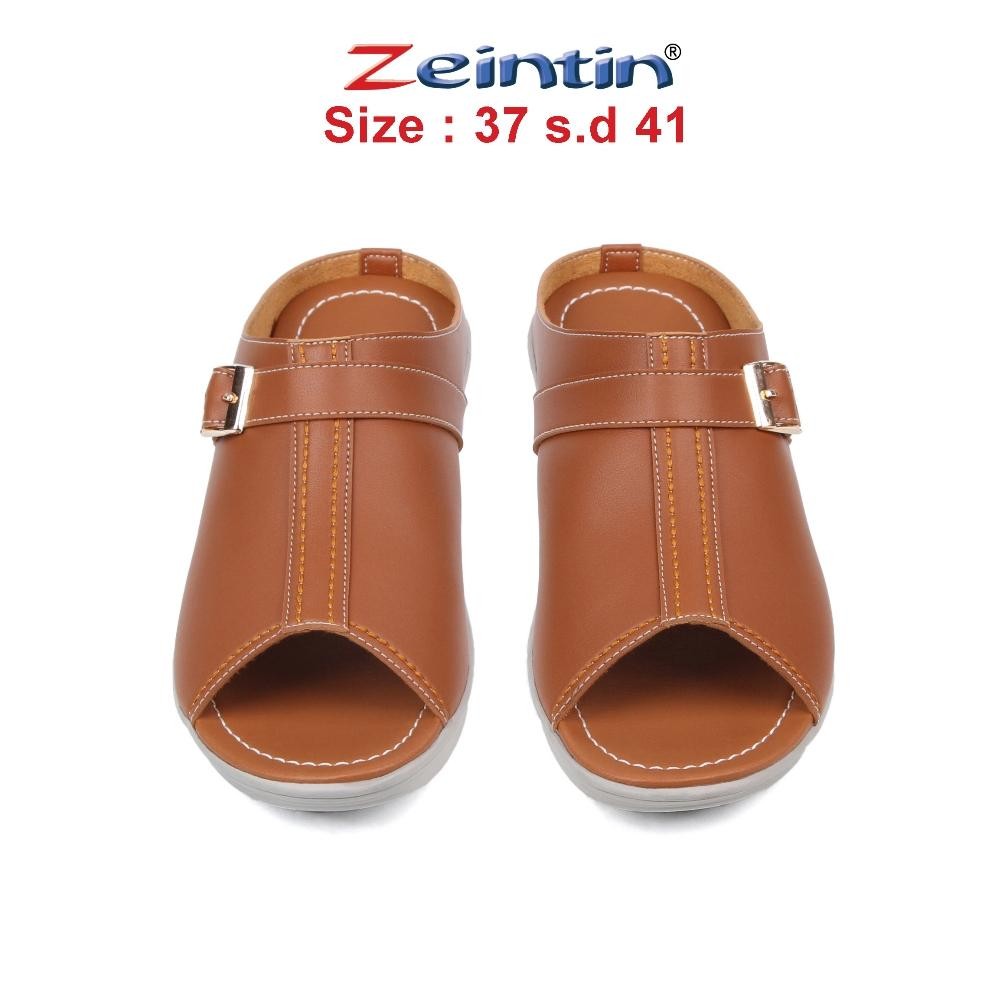 Berkualitas Zeintin - Sepatu Sandal Wanita Bahan Kulit Sintetis Sendal Wedges Wanita Handmade Zeinti