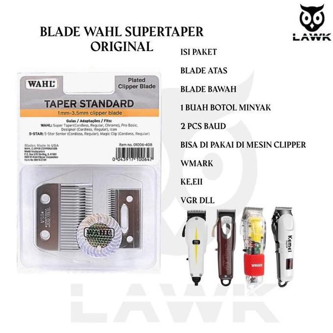 Blade Wahl Supertaper Original / Mata Pisau Mesin Cukur Rambut Wahl Aman Multifungsi