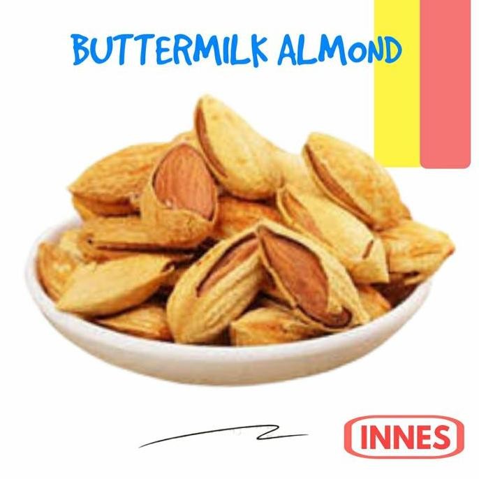 

Kacang Almond Buttermilk 500 Gr / Almond Panggang / Almon Susu Manis Pasti Promo